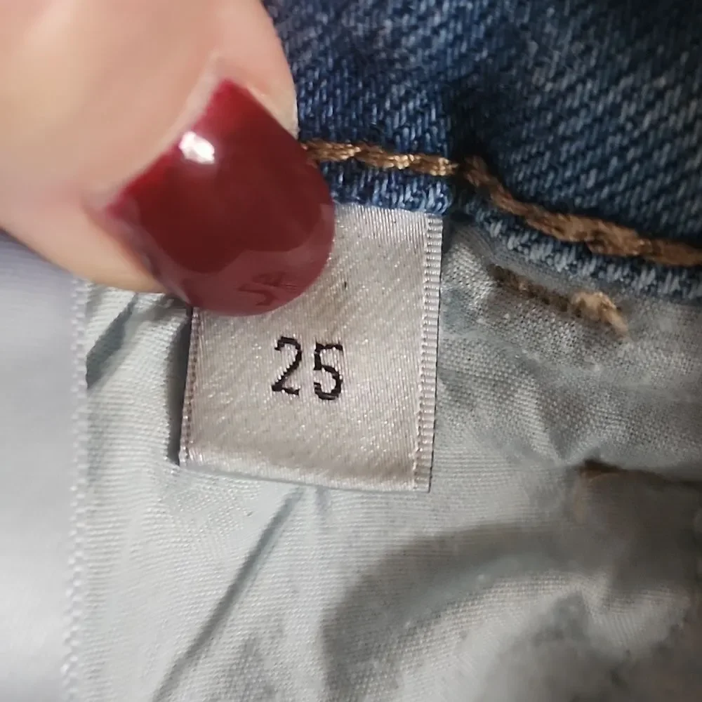 Vervet Blue, Light Blue Wash, Distressed, High Rise, Skinny Jeans, 25